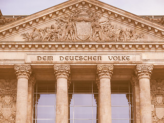 Image showing Reichstag Berlin vintage