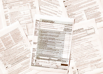 Image showing  Tax forms vintage