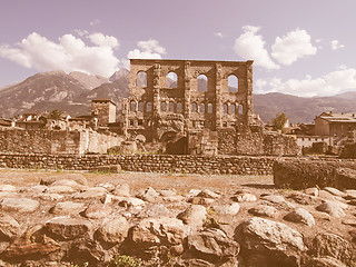 Image showing Roman Theatre Aosta vintage