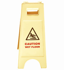 Image showing  Wet Floor sign vintage