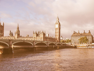 Image showing Westminster Bridge vintage