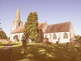 Image showing St Mary Magdalene church in Tanworth in Arden vintage