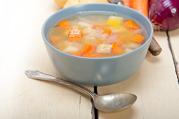 Image showing Traditional Italian minestrone soup 