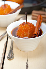 Image showing poached pears delicious home made recipe 