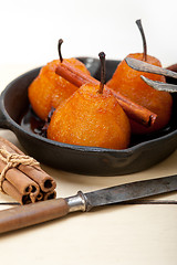 Image showing poached pears delicious home made recipe 