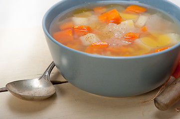 Image showing Traditional Italian minestrone soup 