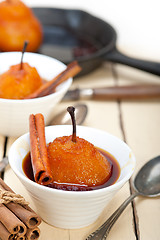 Image showing poached pears delicious home made recipe 