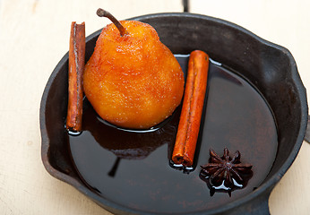 Image showing poached pears delicious home made recipe 