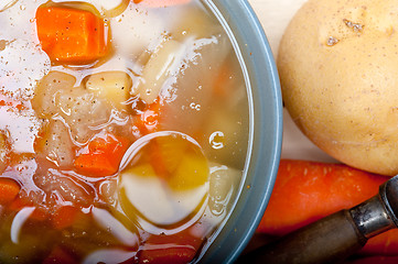 Image showing Traditional Italian minestrone soup 