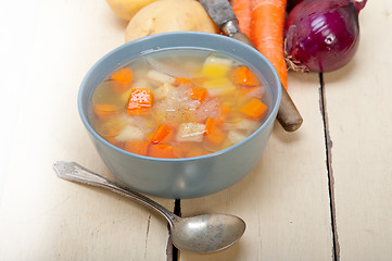 Image showing Traditional Italian minestrone soup 