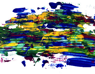 Image showing Multicolored abstract streaks of paint