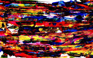 Image showing Messy abstract lines and smears of paint