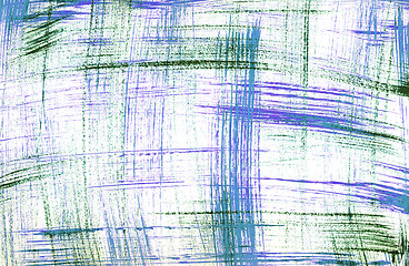 Image showing Blue and green sketchy painted lines