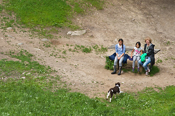 Image showing Forest wiath a familly