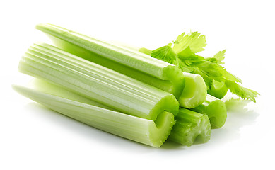 Image showing celery sticks on white background