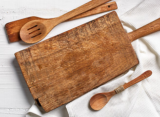 Image showing cooking background with old cutting board