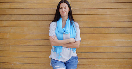 Image showing Confident woman with folded arms