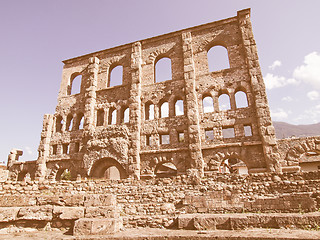 Image showing Roman Theatre Aosta vintage