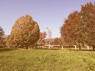 Image showing Giardino Corpo Italiano di Liberazione park in Turin, Italy vint