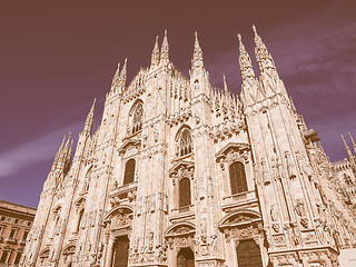 Image showing Milan Cathedral vintage