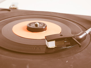 Image showing  Vinyl record on turntable vintage