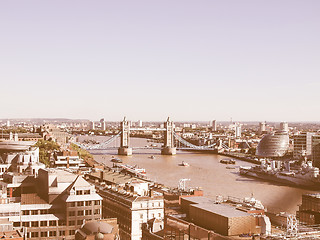 Image showing Tower Bridge London vintage