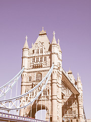 Image showing Tower Bridge London vintage