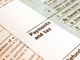 Image showing  Tax forms vintage