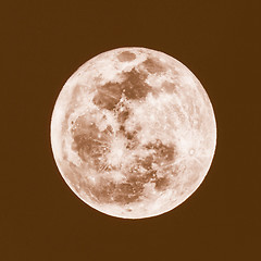 Image showing Retro looking Full moon HDR