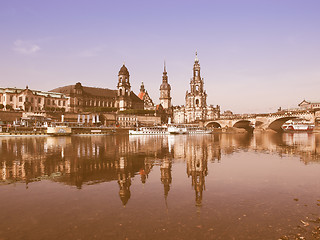 Image showing Dresden Hofkirche vintage