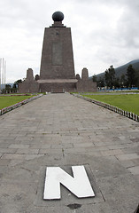 Image showing mitad del mundo equator ecuador