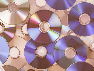 Image showing  CD DVD DB Bluray disc vintage