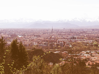 Image showing Turin view vintage