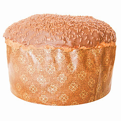 Image showing Retro looking Panettone traditional Christmas Italian cake from 