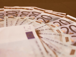 Image showing  Euro bank notes vintage