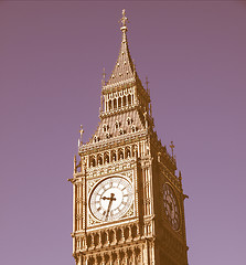 Image showing Big Ben London vintage