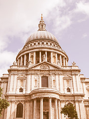 Image showing St Paul Cathedral, London vintage