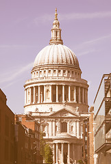 Image showing St Paul Cathedral, London vintage