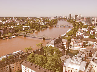 Image showing Aerial view of Frankfurt vintage