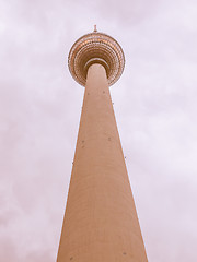 Image showing TV Tower Berlin vintage