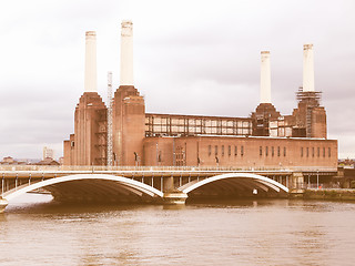 Image showing Battersea Powerstation, London vintage