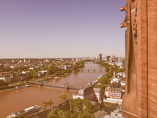 Image showing Aerial view of Frankfurt vintage