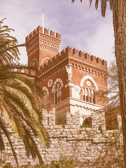 Image showing Albertis Castle in Genoa Italy vintage