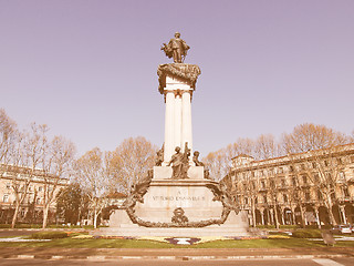 Image showing Vittorio Emanuele II statue vintage