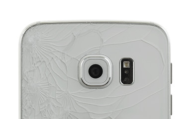 Image showing Broken glass of smartphone