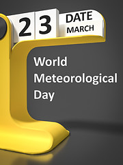 Image showing vintage calendar World Meteorological Day 