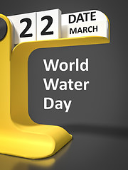 Image showing vintage calendar World Water day