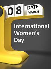 Image showing Vintage Calendar International Womens Day