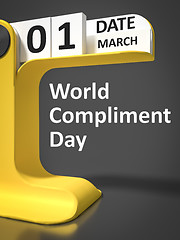 Image showing Vintage Calendar World Compliment Day