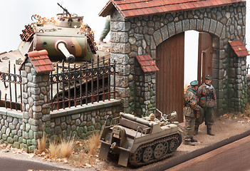 Image showing Miniature with german forces WWII times